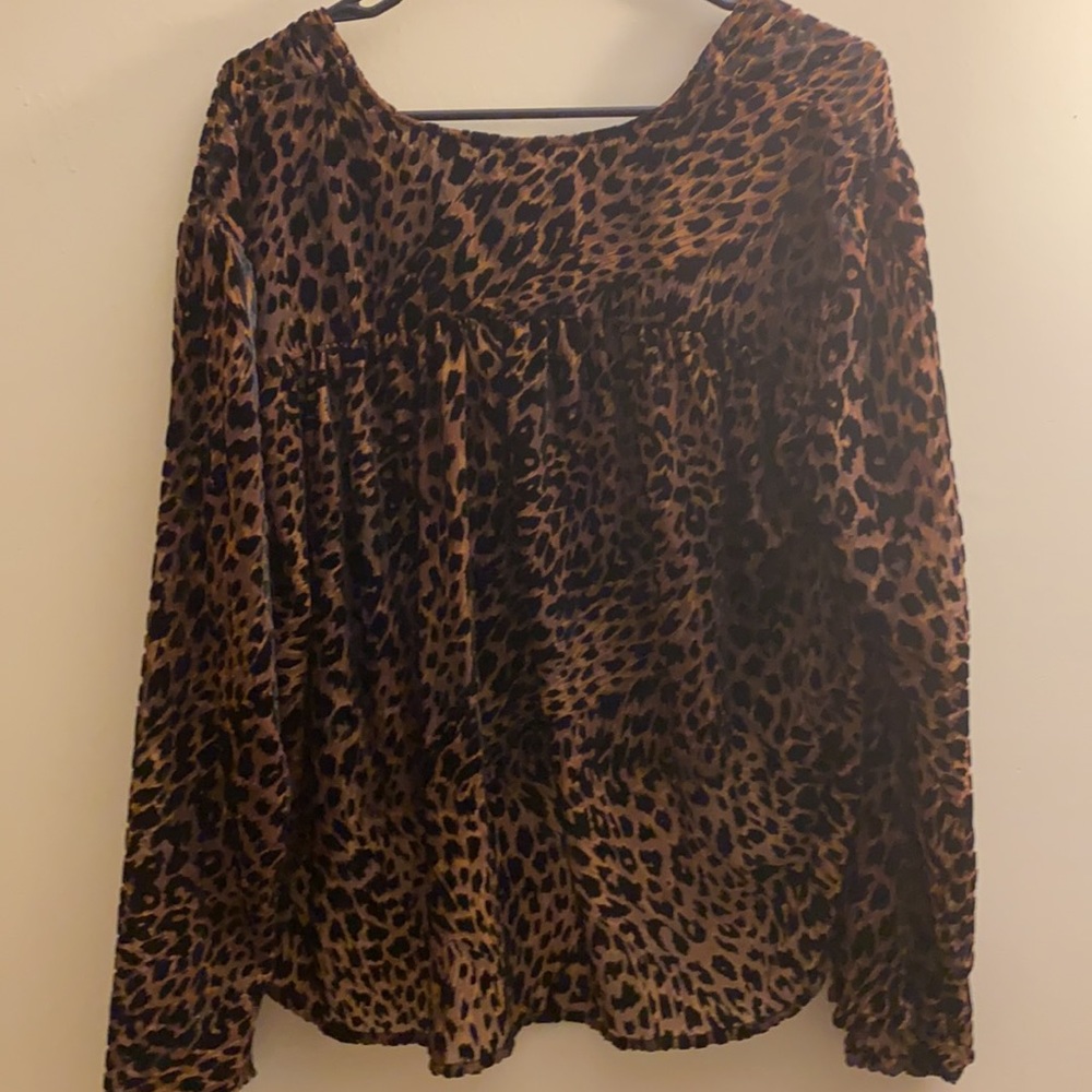 Free People animal print sheer blouse XS - Picture 4 of 4